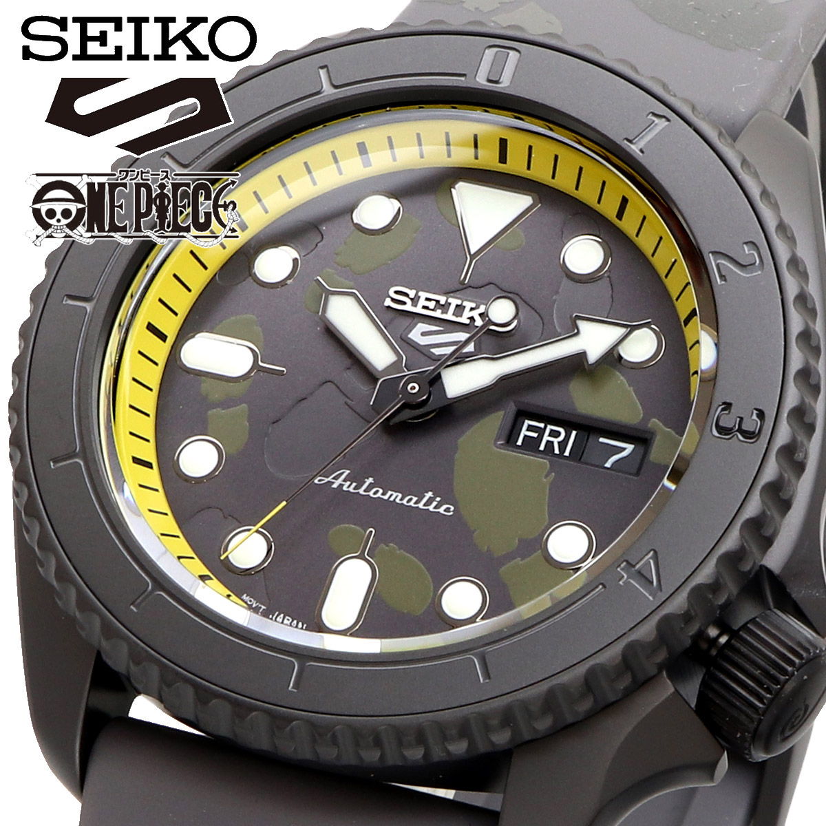 SEIKO セイコー 腕時計 メンズ 海外モデル セイコー  ONE PIECE ワンピース コラボレーション SANJI サンジ 限定 ファイブ 5スポーツ 自動巻き SRPH69
