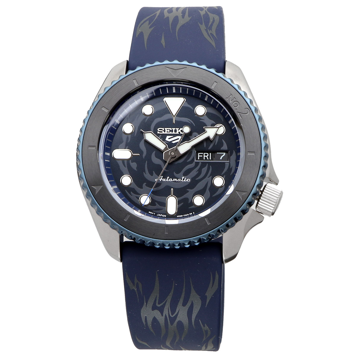 SEIKO セイコー 腕時計 メンズ 海外モデル セイコー ONE PIECE ワンピース コラボレーション SABO サボ 限定 ファイブ 5スポーツ 自動巻き SRPH71｜north-star｜02