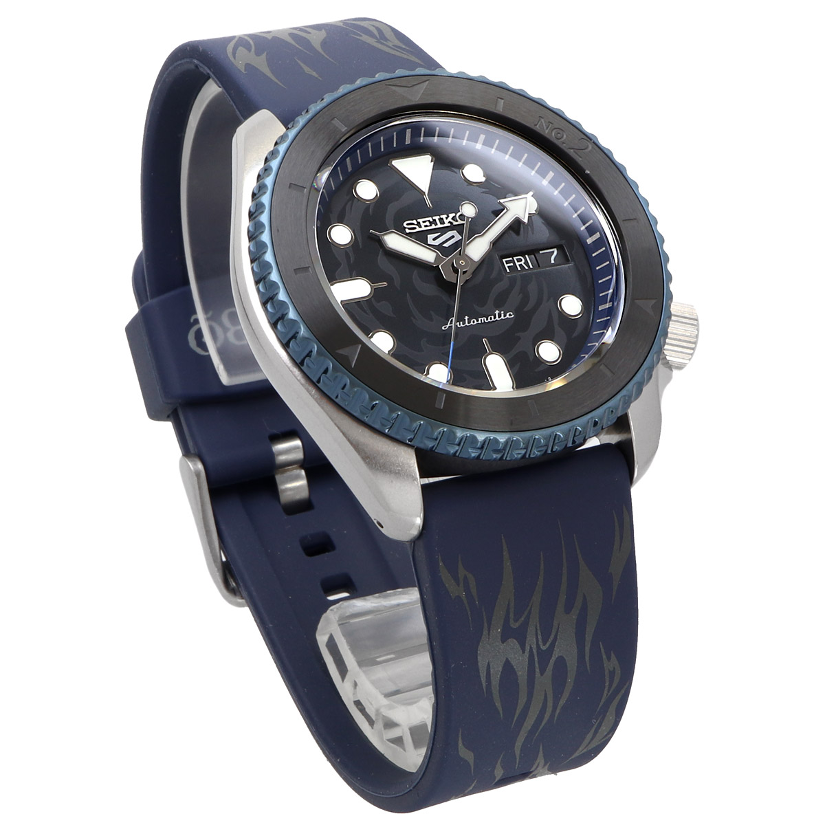 SEIKO セイコー 腕時計 メンズ 海外モデル セイコー ONE PIECE ワンピース コラボレーション SABO サボ 限定 ファイブ 5スポーツ 自動巻き SRPH71｜north-star｜04