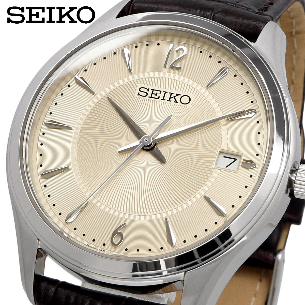 新作限定SALEセイコー SEIKO 腕時計 メンズ SSB341P1 クォーツ ホワイト ブラウン アルバ