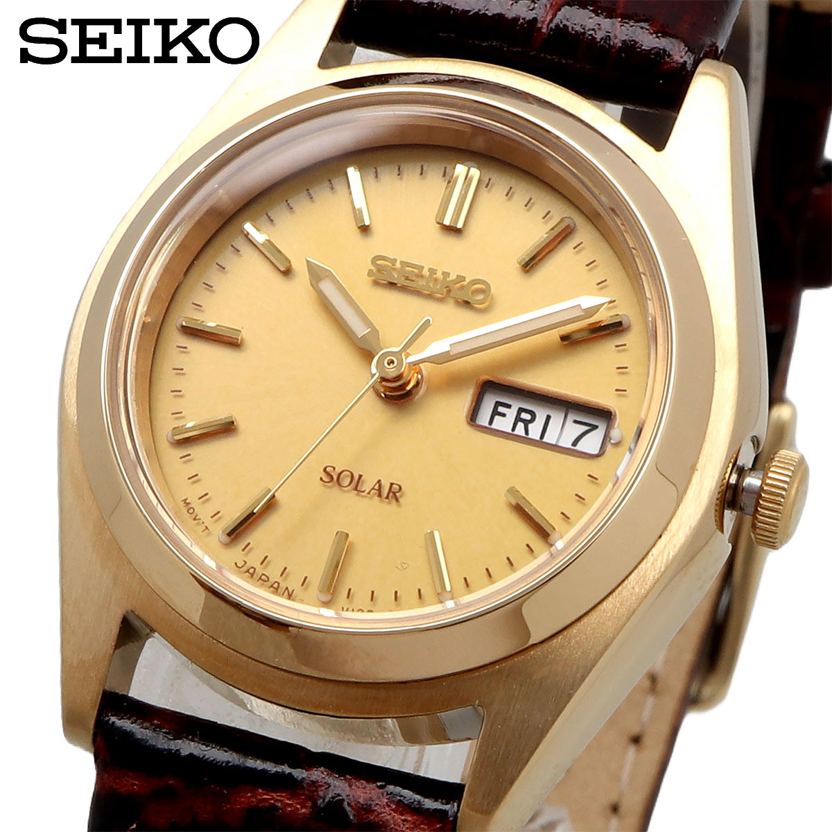 SEIKO セイコー 腕時計 レディース  海外モデル ソーラー シンプル ビジネス フォーマル  SUT120｜north-star