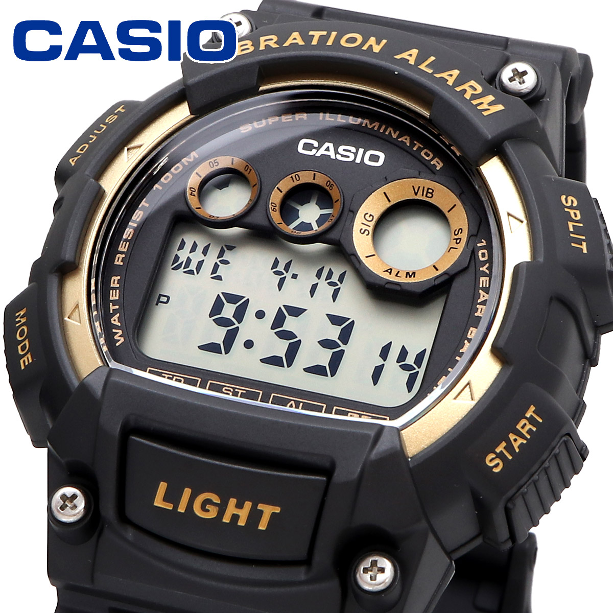 CASIO カシオ 腕時計 メンズ チープカシオ チプカシ   海外モデル バイブレーション機能  W-735H-1A2V