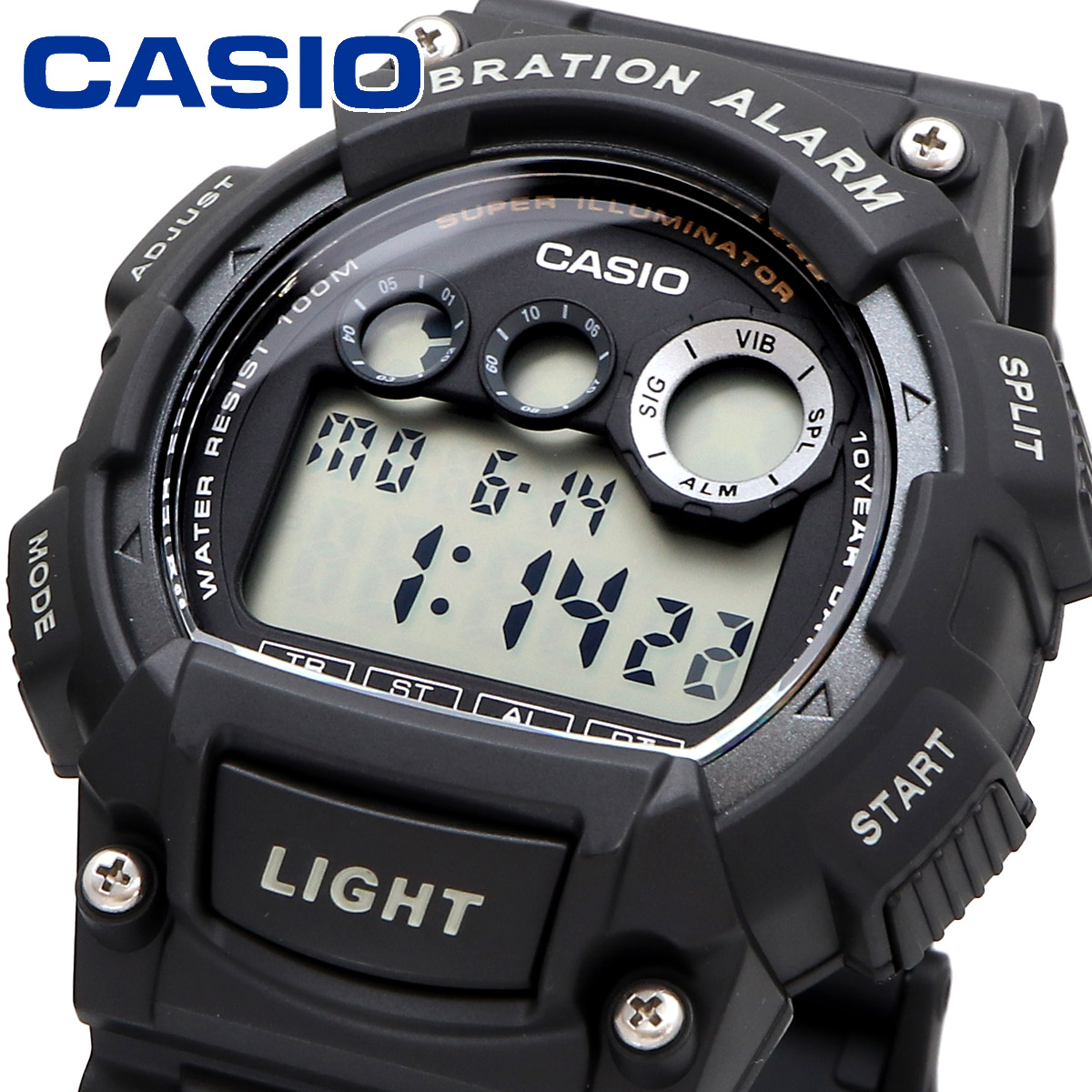 CASIO カシオ 腕時計 メンズ チープカシオ チプカシ   海外モデル バイブレーション機能  W-735H-1AV