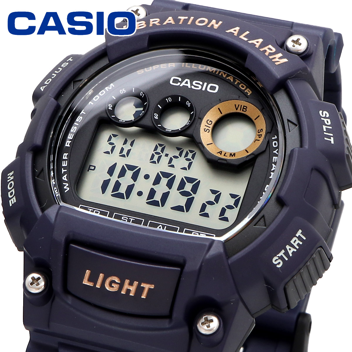 CASIO カシオ 腕時計 メンズ チープカシオ チプカシ   海外モデル バイブレーション機能  W-735H-2AV