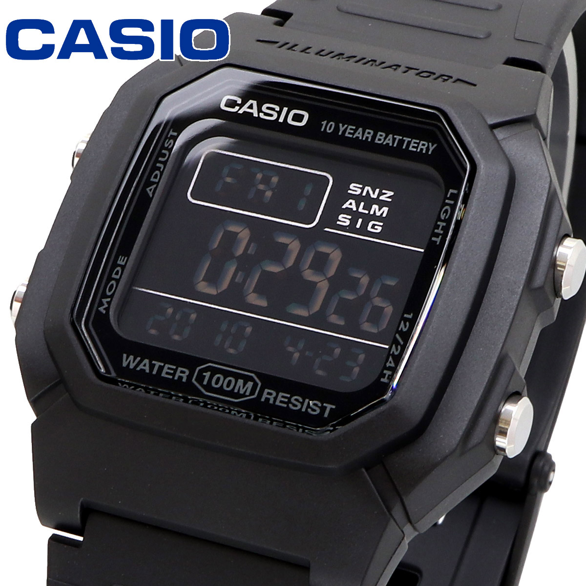 CASIO カシオ 腕時計 メンズ レディース チープカシオ チプカシ 海外モデル デジタル W-800H-1BV｜north-star