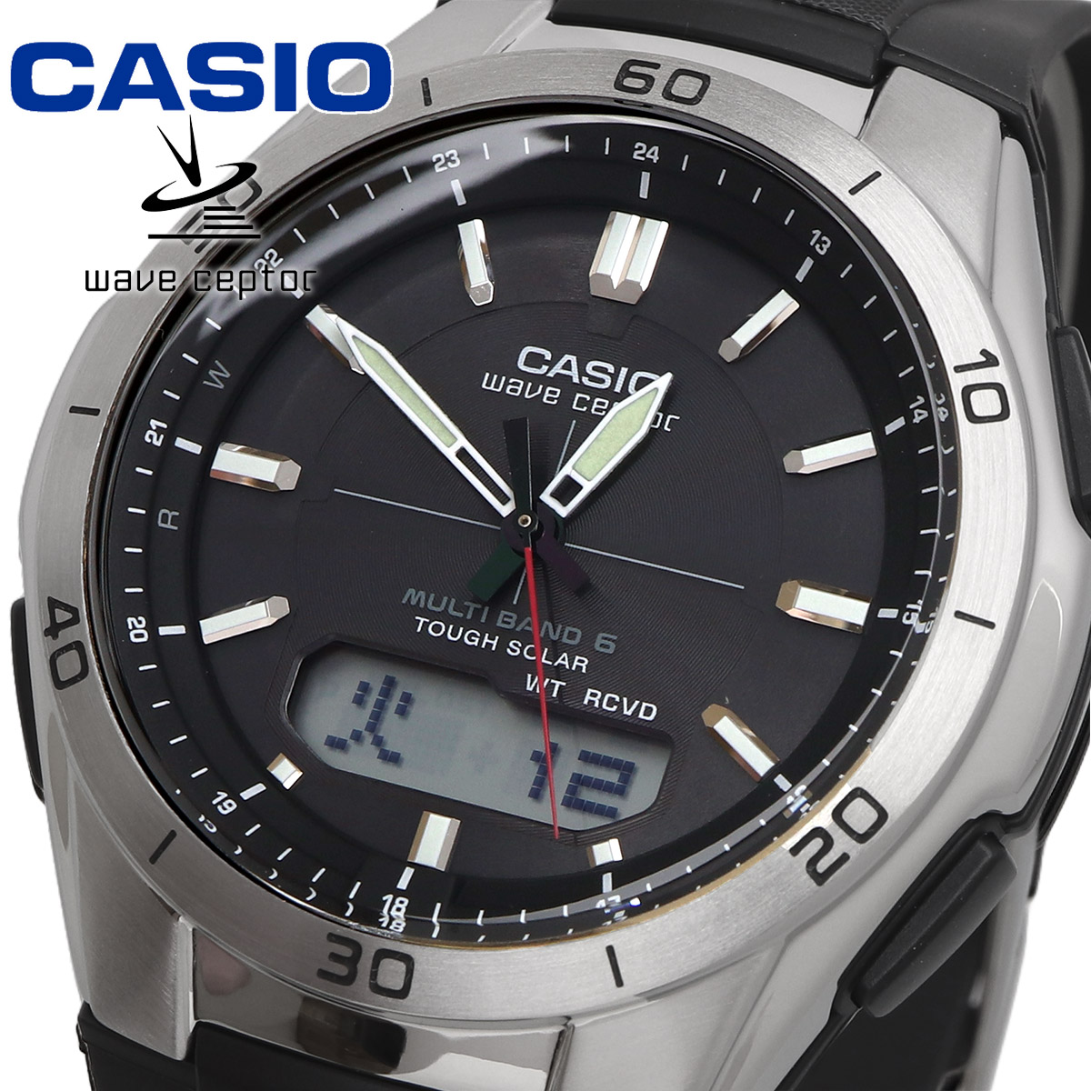 CASIO カシオ 腕時計 メンズ  国内正規 wave septor ウェーブセプター ソーラー 電波 WVA-M640-1AJF