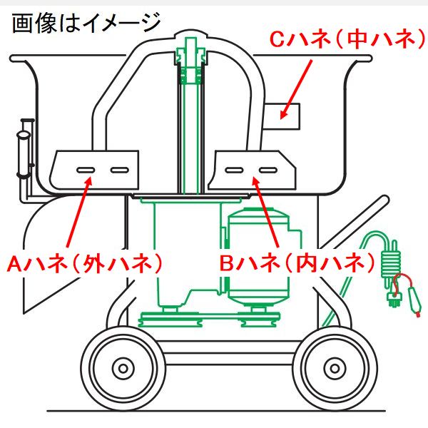 マゼラー PM-23Gシリーズ用 モルタルミキサー A羽根 外ハネ 単品