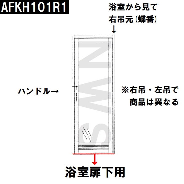 TOTO 純正在庫品 右吊元 浴室扉下 下框アタッチ 長さ620mm AFKH101R1