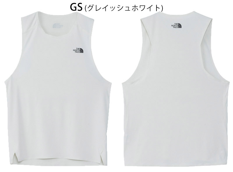【新品】THE NORTH FACE ノースリーブ ランニング ホワイト M THE NORTH FACE ランニングシャツ、ランシャツ（袖タイプ