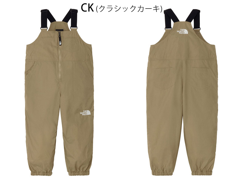 人気】THE NORTH FACE 子ども用スノーサロペット ベージュ130cm ザ・ノース・フェイス]スウェットロゴオーバーオール（ベビー） / THE