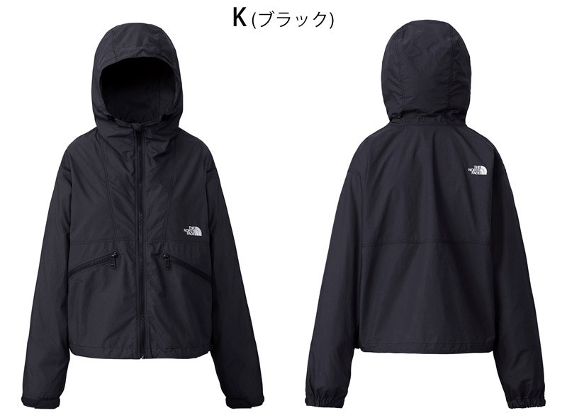美品 THE NORTH FACE ショートコンパクトジャケット ブラック 寒暖差対策におすすめ！／THE NORTH FACE「コンパクトジャケット