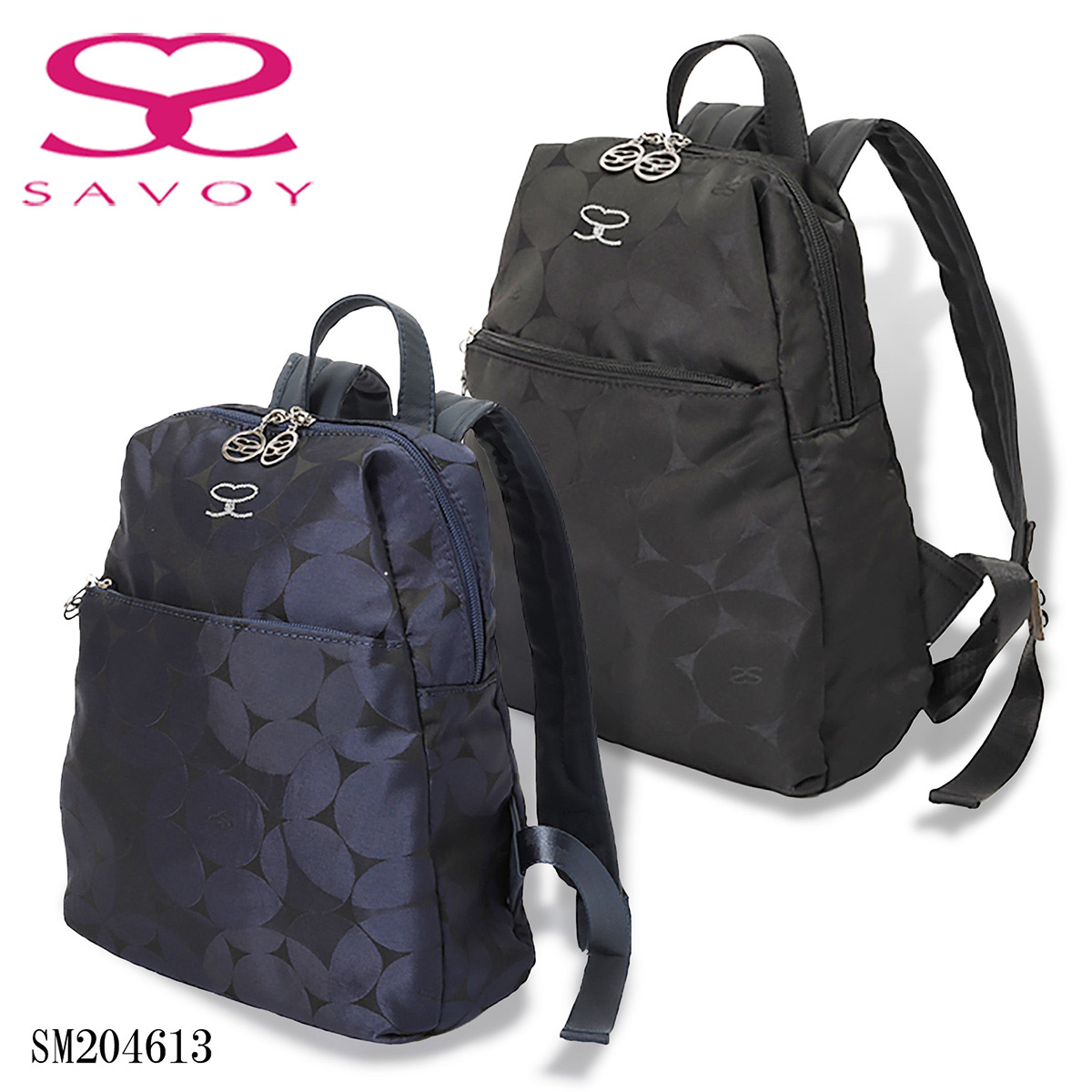 SAVOY サボイ バッグ リュック バルーン柄 シンプル ブラック ネイビー