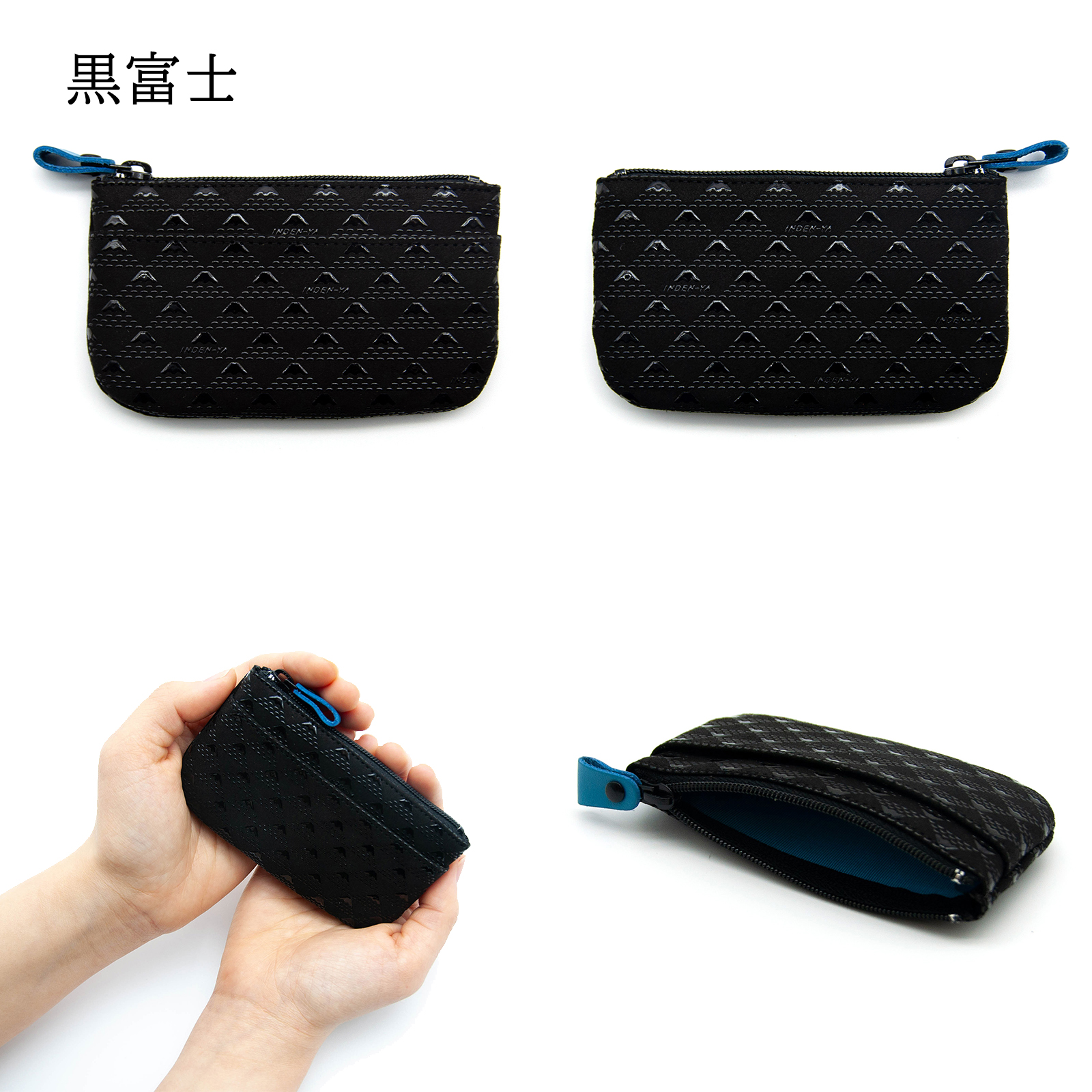 印傳屋（INDEN-YA） 印伝 小銭入れ たかね 富士山 伝統工芸品 甲州印伝
