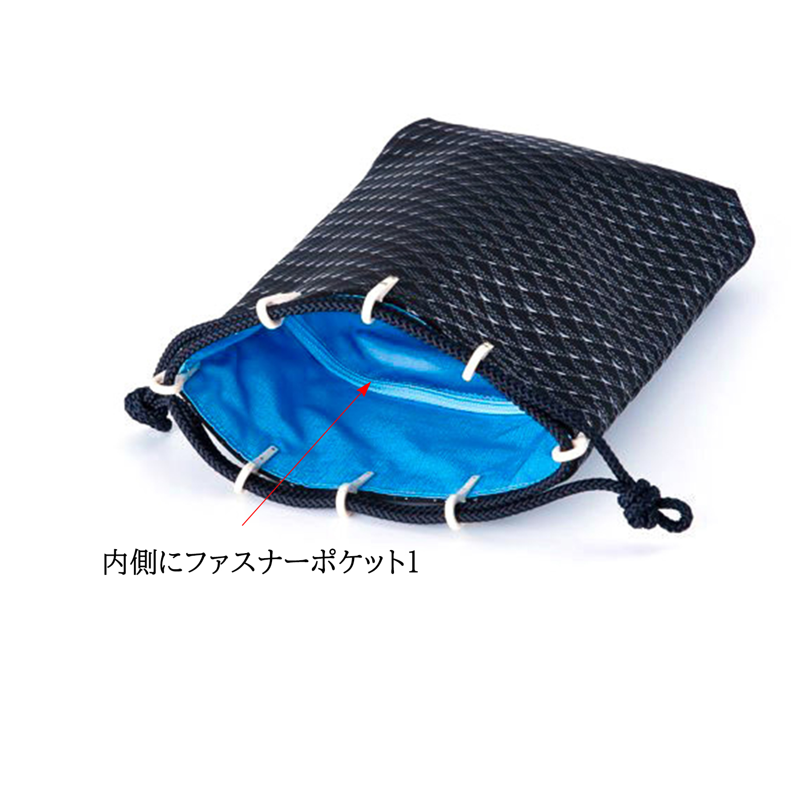 美品　甲州印伝　印傳屋　合切袋　巾着袋　未使用 印傳屋（INDEN-YA） 印伝 合切袋 巾着袋 たかね 富士山 伝統工芸品