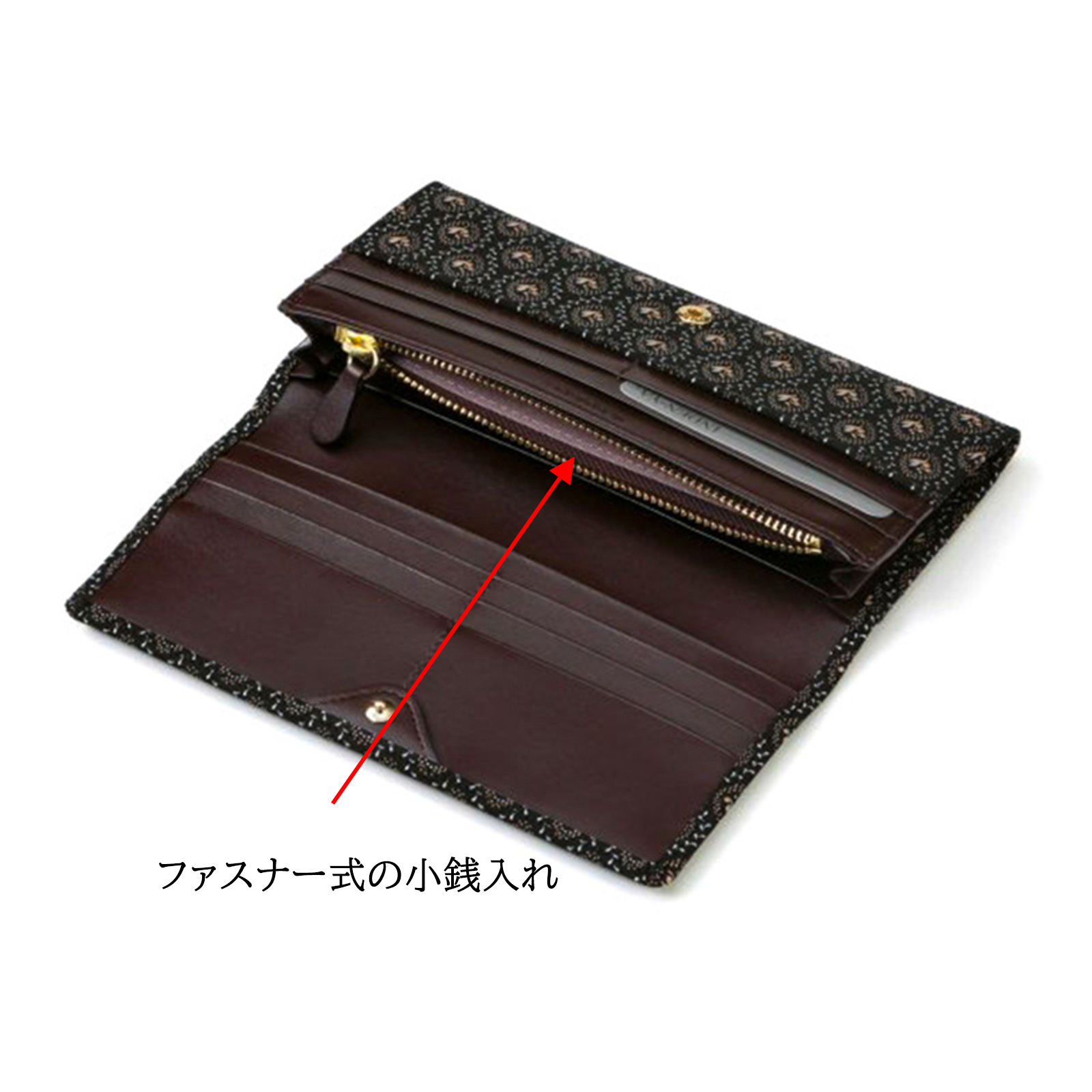 甲州印伝 高級鹿革財布 福寄せ桜パンダ : グランメゾンクレア