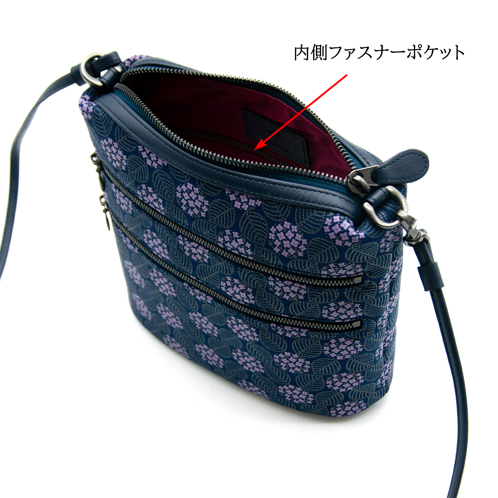 印傳屋（INDEN-YA） 印伝 ショルダーバッグ ポシェット みその