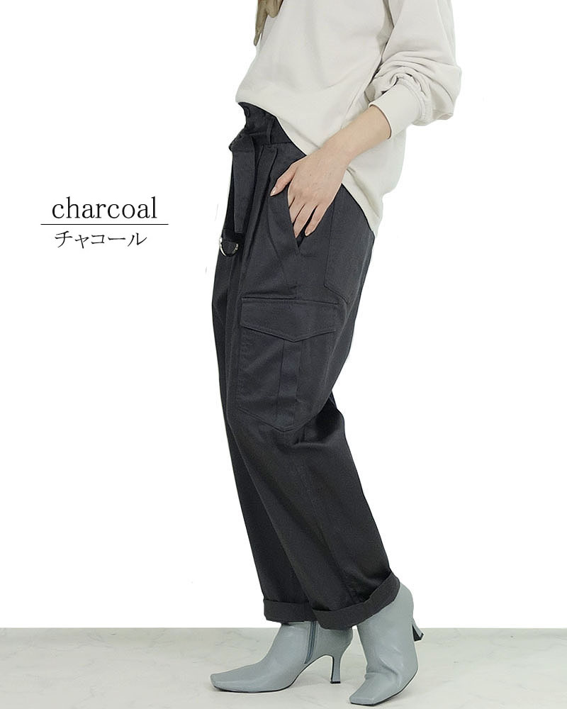 【新品タグ付き】LASUD サイドリブカーゴパンツ　チャコールグレー パンツ・ボトムス / カーゴパンツ 通販 | LUKE