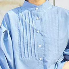 ブラウス シャツ チュニック ハイネック 長袖 バンドカラー ハイネック |  | 02