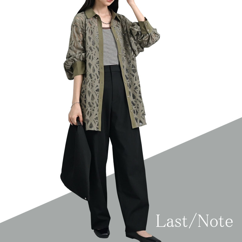 シャツ レディース 秋 晩夏 コードレース 透け感 長袖 おしゃれ 春 羽織 オーバーシャツ シャツハオリ ブラウス |  | 15