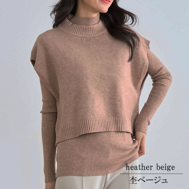 cayoCELINE 豪華カシミヤアンサンブル　ポンチョ＋半袖ニット アンサンブルニット／スヌードポンチョ×クルーネックプルオーバー