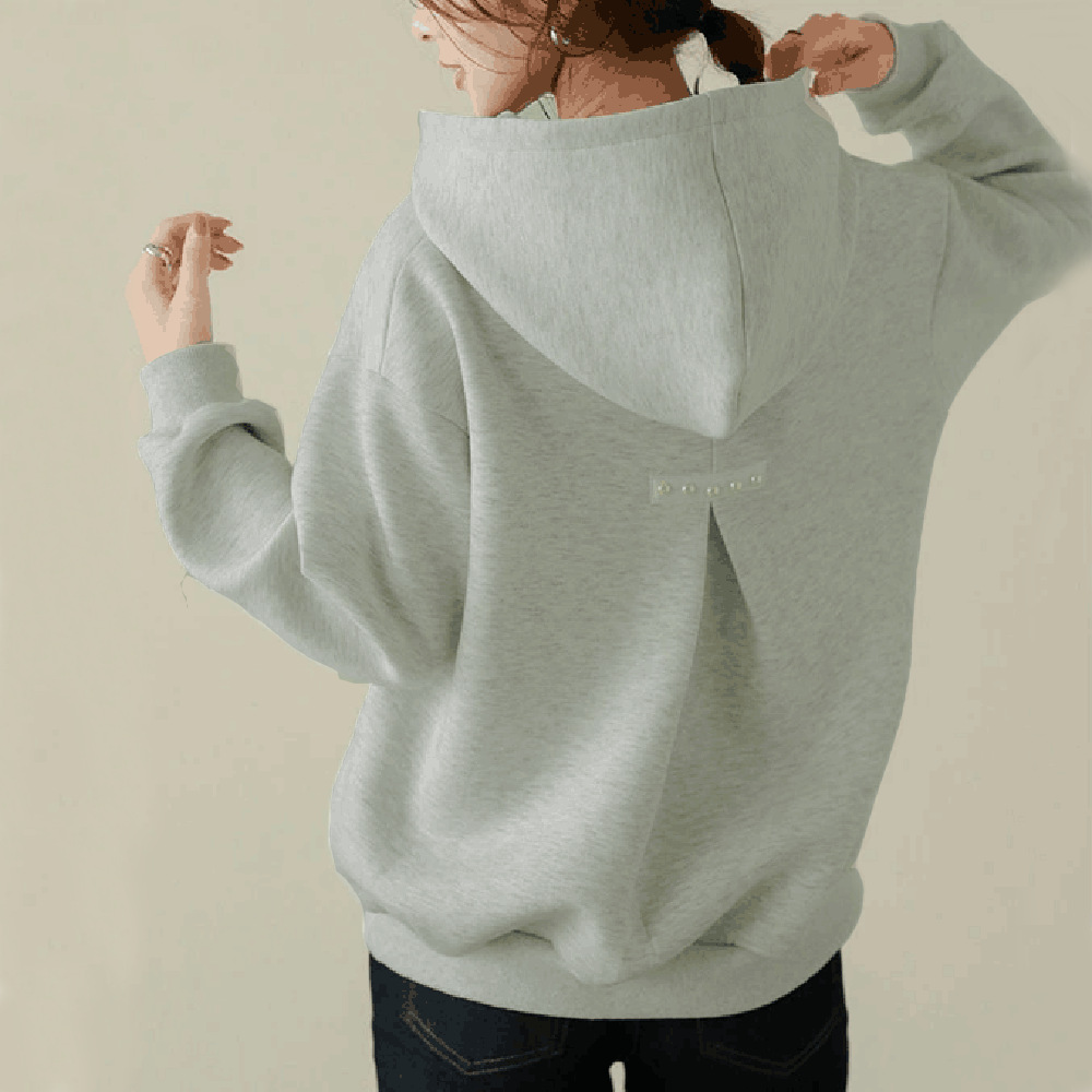 パーカー トップス レディース プルオーバー ダンボール 大きめ 上質 長袖 フード 厚手 柔らか チュニック |  | 01