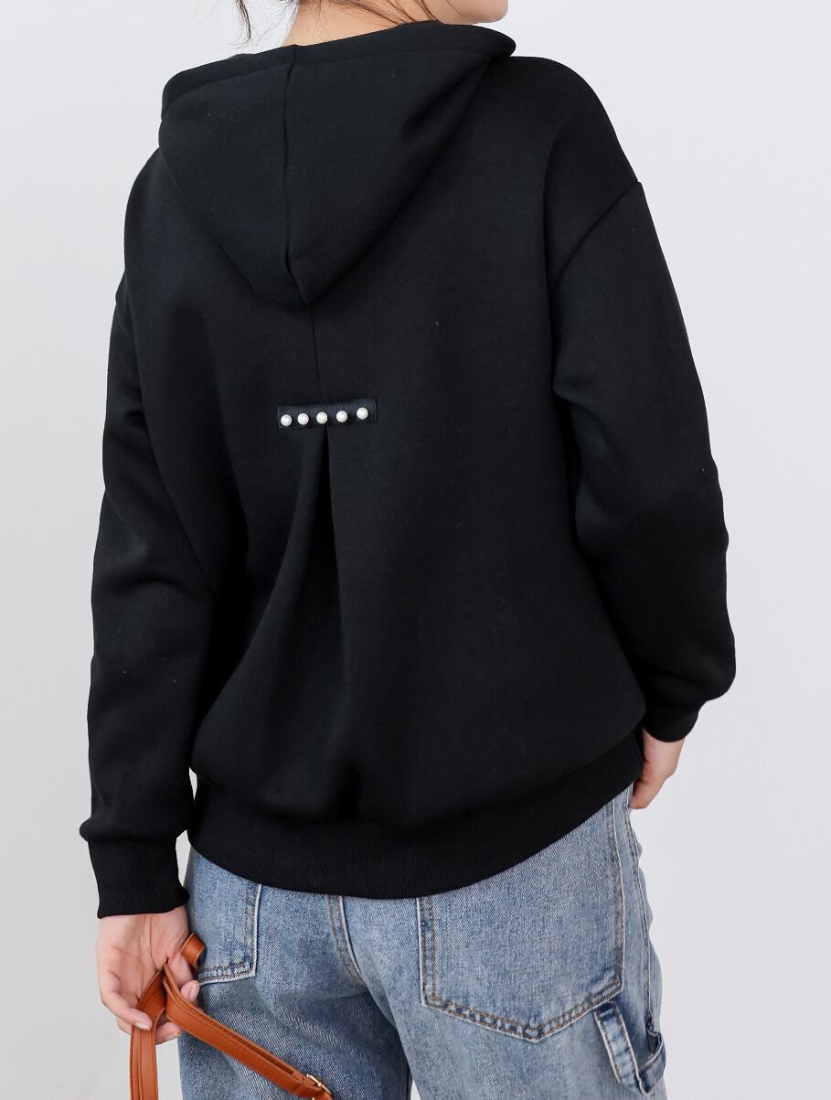 パーカー トップス レディース プルオーバー ダンボール 大きめ 上質 長袖 フード 厚手 柔らか チュニック |  | 11