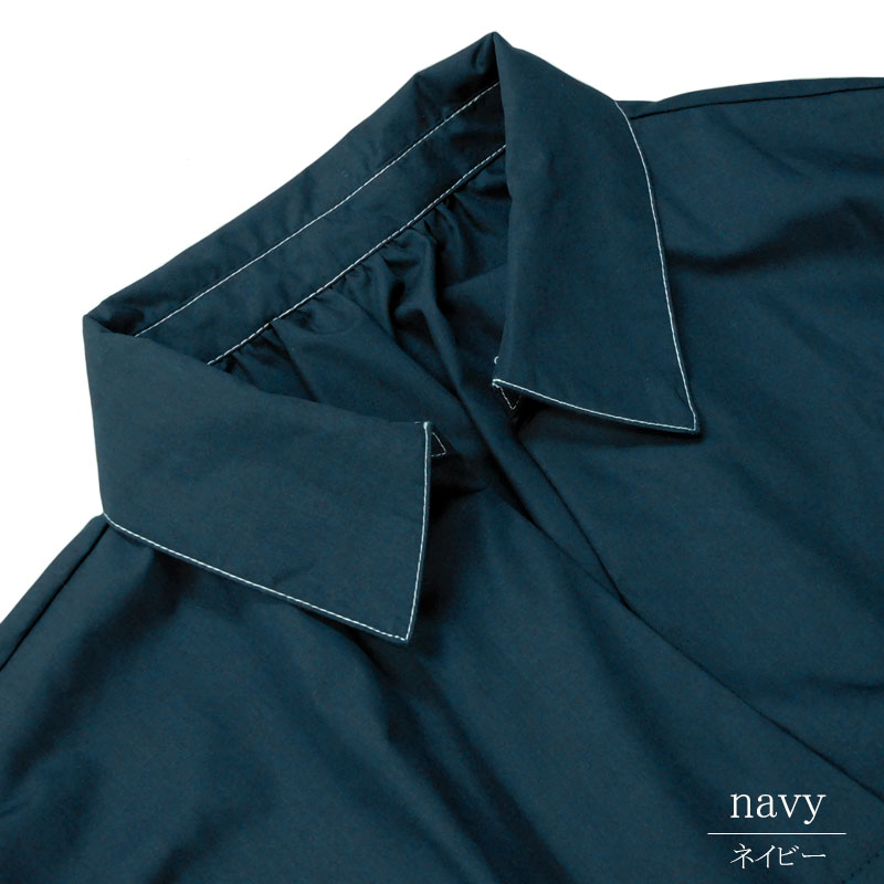 シャツワンピース 半袖 レディース きれいめ ストライプ 無地 着痩せ ロング 上品 スキッパー dress |  | 13