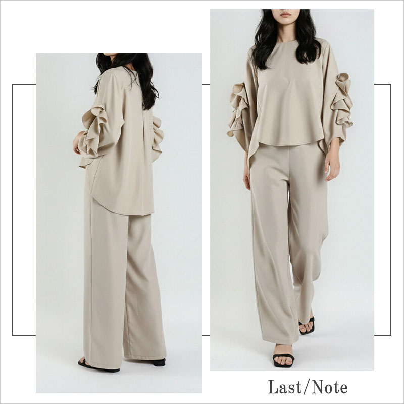 セットアップ レディース 春夏 きれいめ パンツスーツ セミフォーマル ブラック フリル ブラウス パンツ |  | 07