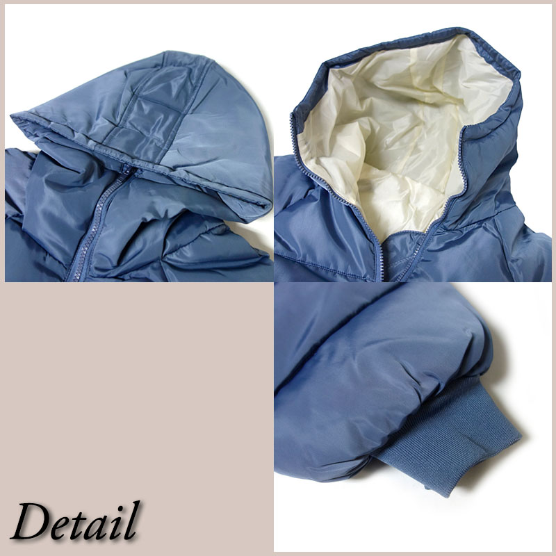 アウター レディース ブルゾン 中綿 ショート丈 冬 オーバーサイズ 配色 バイカラー ダウン風 エコダウン 20代 30代 40代 |  | 10