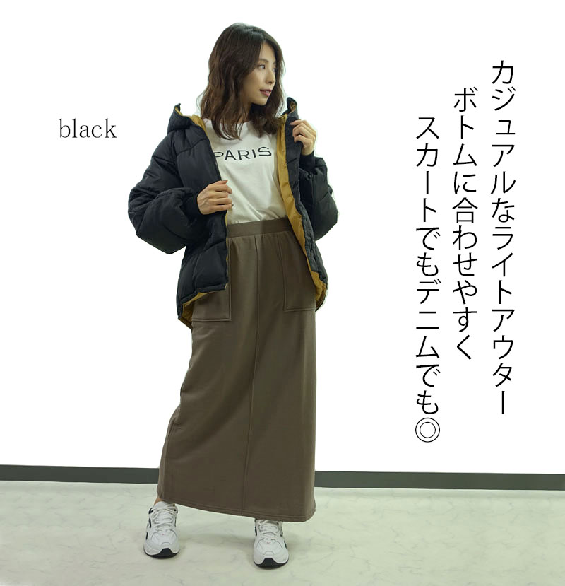 アウター レディース ブルゾン 中綿 ショート丈 冬 オーバーサイズ 配色 バイカラー ダウン風 エコダウン 20代 30代 40代 |  | 05