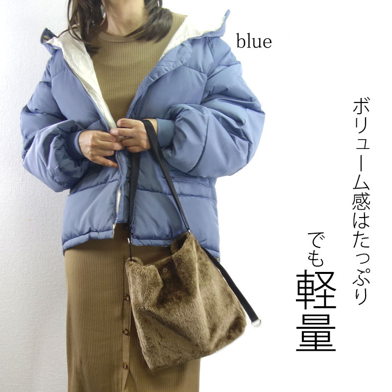 アウター レディース ブルゾン 中綿 ショート丈 冬 オーバーサイズ 配色 バイカラー ダウン風 エコダウン 20代 30代 40代 |  | 08