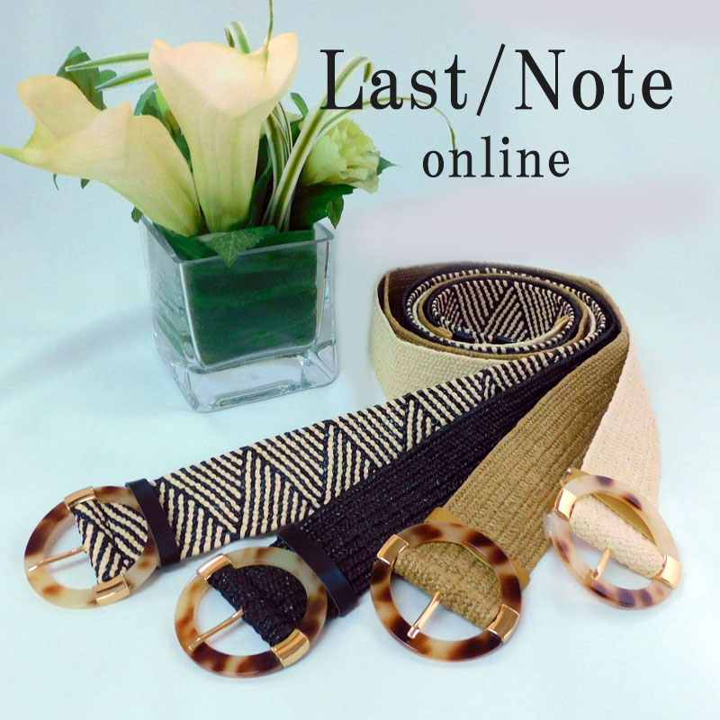 べっ甲バックル エスニックベルト レディース 太め 50mm幅 ゴム メッシュ べっこう風 簡単 伸縮性 配色 variety belt | 