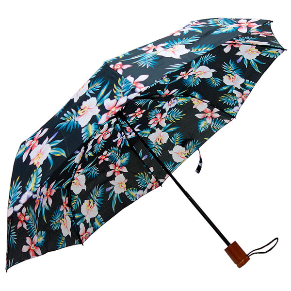 雨傘 ハワイアン柄 折りたたみ傘 軽量 撥水 ハワイ 花柄 トロピカル コンパクト umbrella...