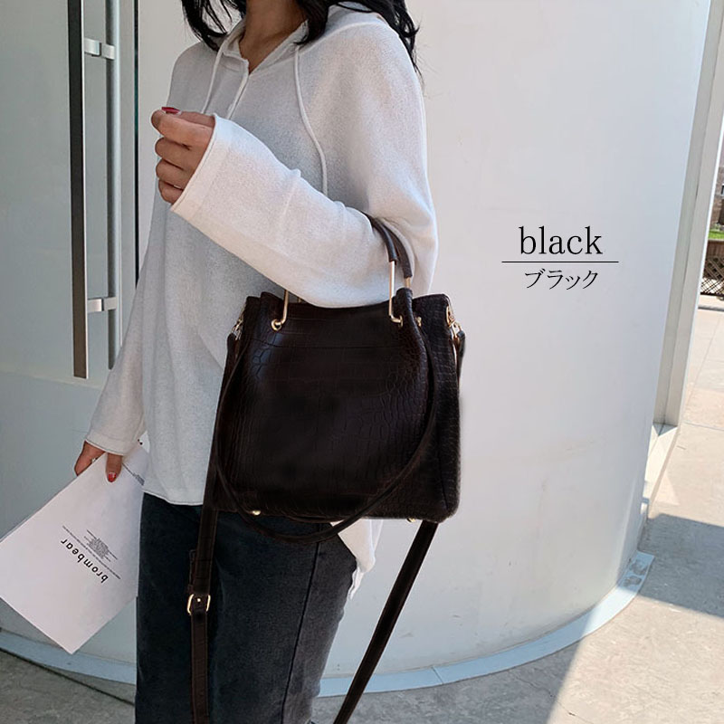 ショルダーバッグ クロコダイル柄 エンボス レディース ハンドバッグ 小さめ 2way ショルダー ゴールド金具 軽量 |  | 10