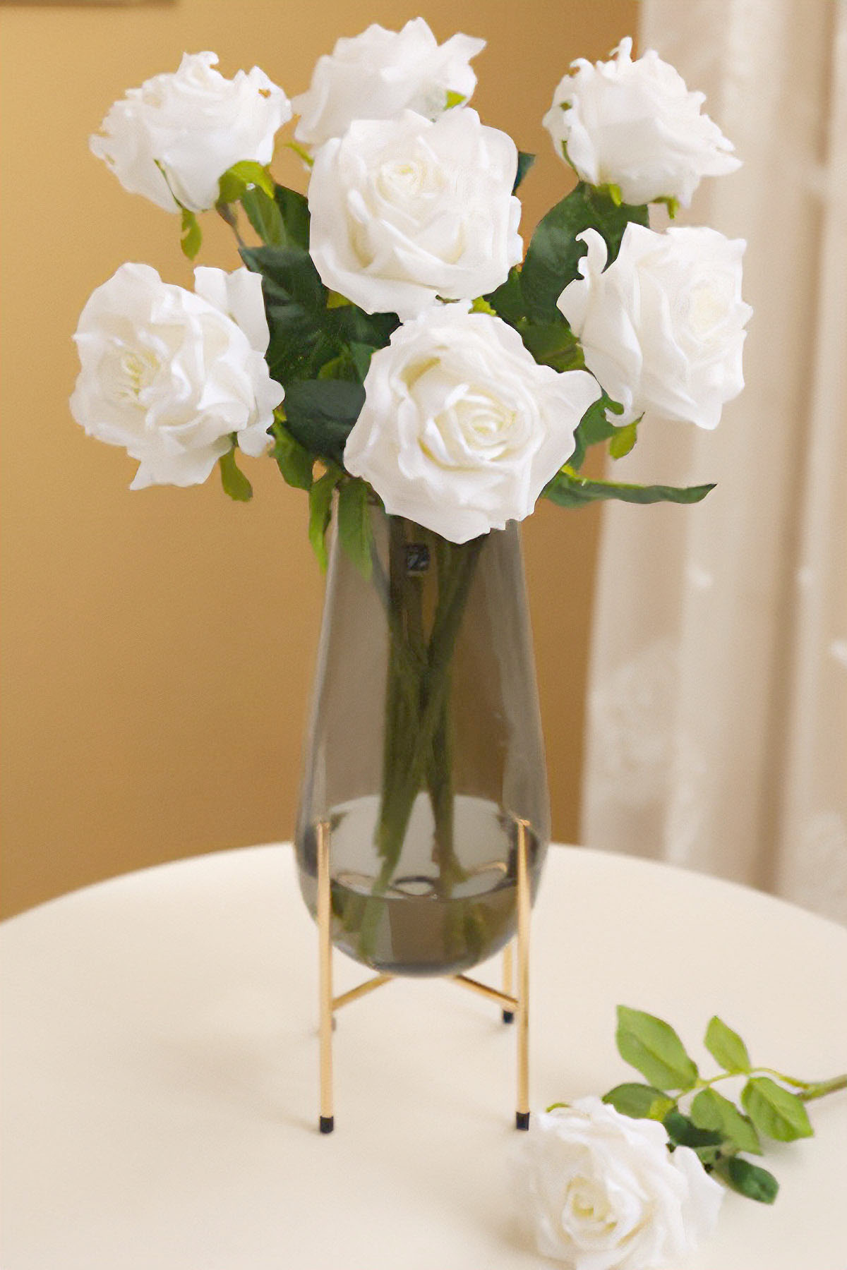 花瓶 おしゃれ 北欧 ゴールド フラワーベース 動画あり ガラス 一輪挿し 高さ22cm インテリア シンプル 北欧インテリア ガラス花瓶 VASE |  | 07