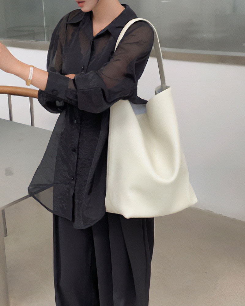 本革 トートバッグ レディース 動画あり 大きめ バケツバッグ トゴレザー 通勤バッグ 上質 ポーチ付き 肩掛け ビジネス フォーマル |  | 07