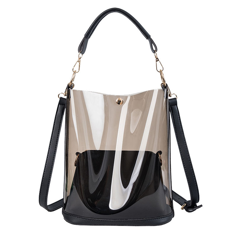 クリアバッグ レディース ショルダーバッグ 斜め掛け 小さめ 2way 3way 軽量 スケルトンバッグ ゴールド金具 ポーチ付き |  | 14