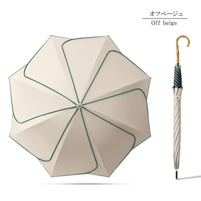 日傘 花びら柄 晴雨兼用 雨傘 撥水 ジャンプ傘 軽量 コンパクト 完全遮蔽 umbrella パイピング ファッション小物 |  | 06