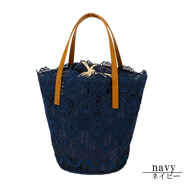 【くたっとしないレースバッグ！】かごバッグ カゴバッグ レース 自立型 トートバッグ レディース 春夏 大人 おしゃれ かご ポケット 巾着 |  | 03