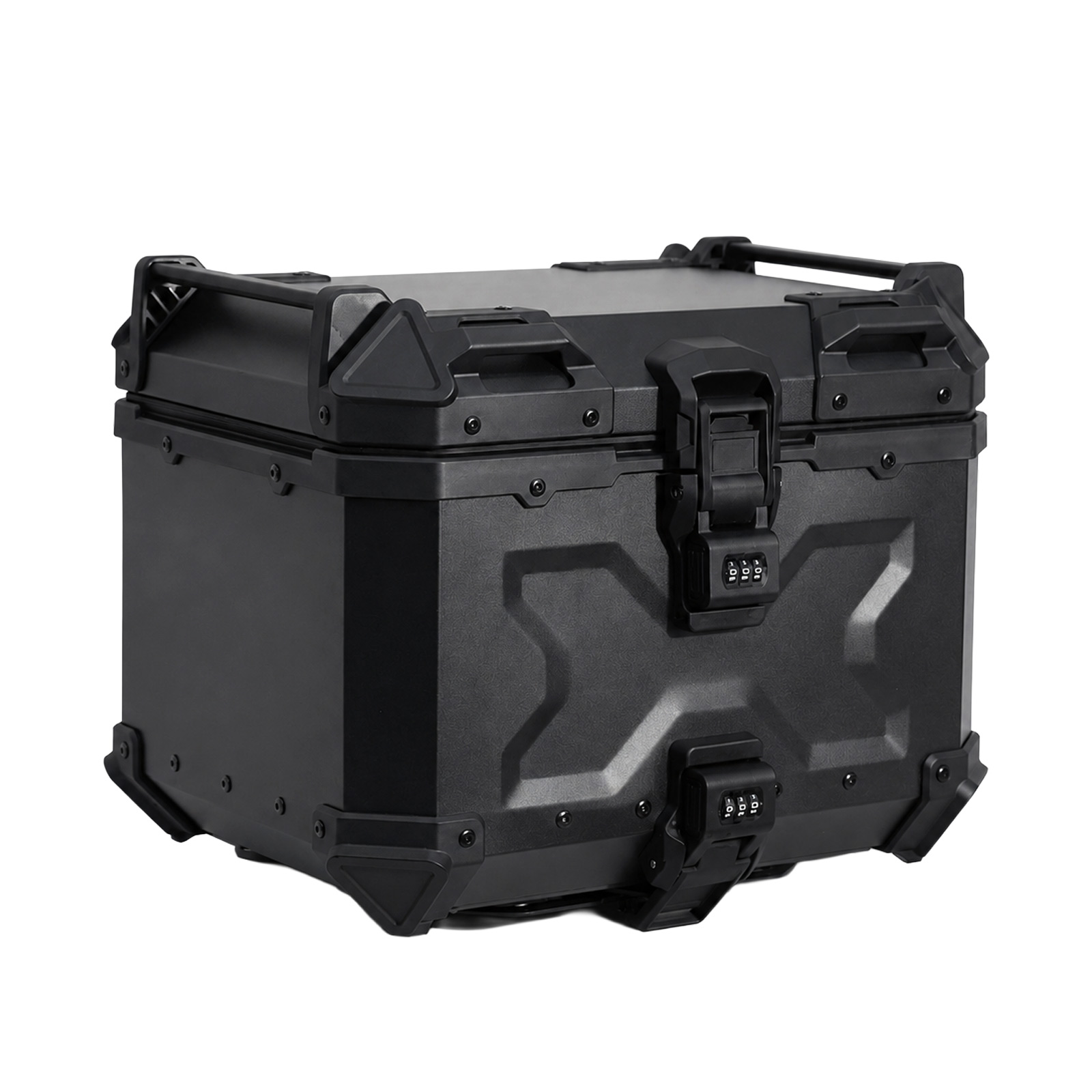 中古美品リアボックス バイクリアボックス 45l トップケース オールブラック ONE STEP リアボックス バイク 45l 背もたれ バイクリアボックス大型
