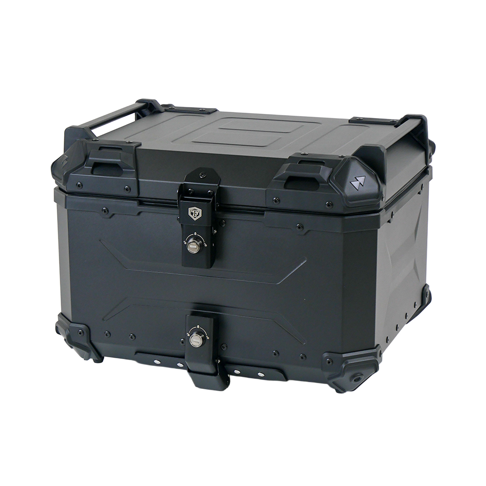 バイク アルミリアボックス 55l ブラック ONE STEP リアボックス バイク 55l 背もたれ バイクリアボックス大型