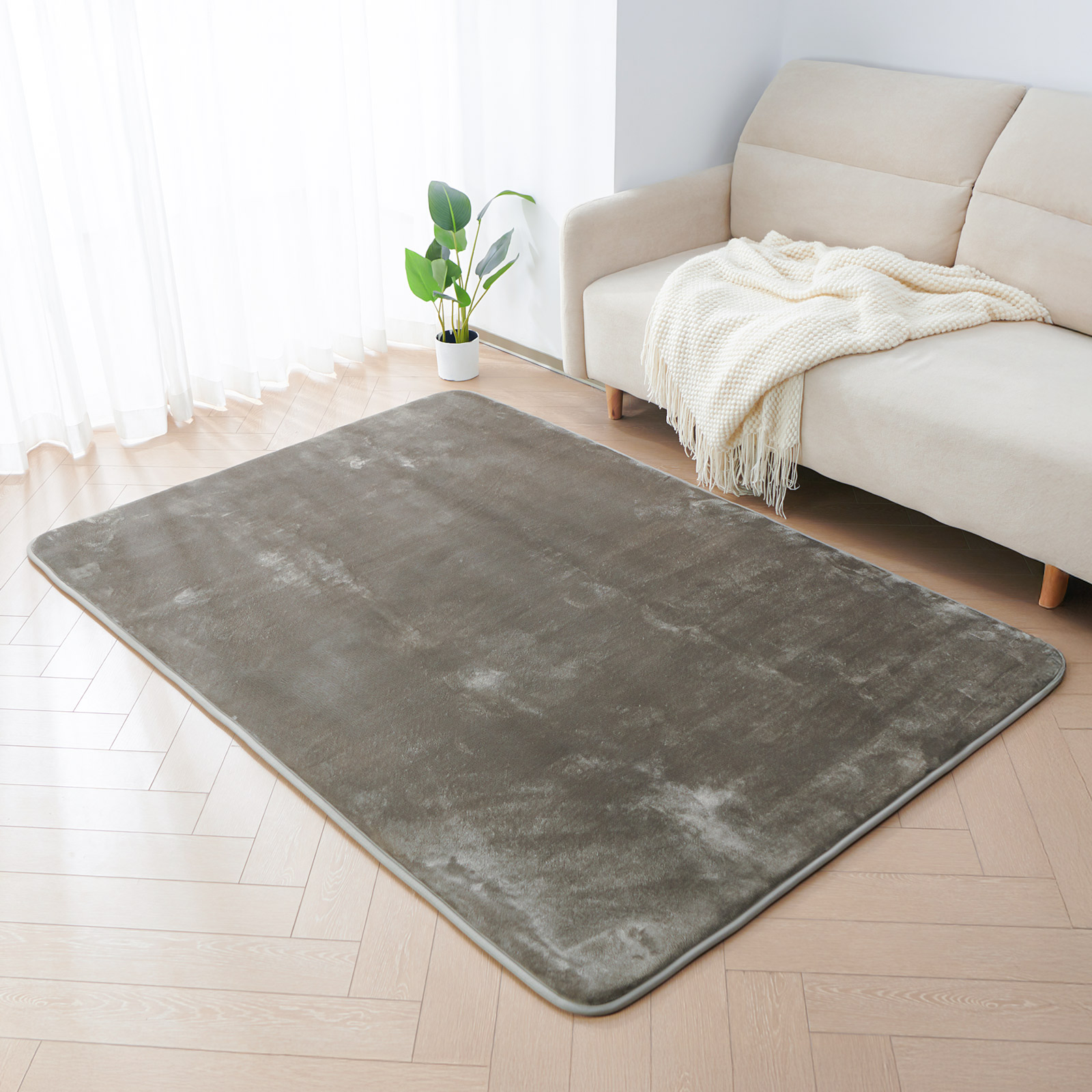 ONE STEP ラグマット ラグ 1畳 厚手 洗える 130×185 低反発 厚め