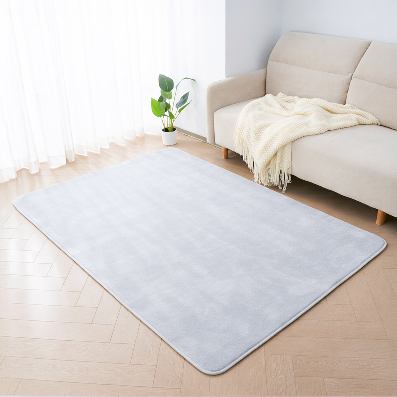 ONE STEP ラグマット ラグ 1畳 厚手 洗える 130×185 低反発 厚め