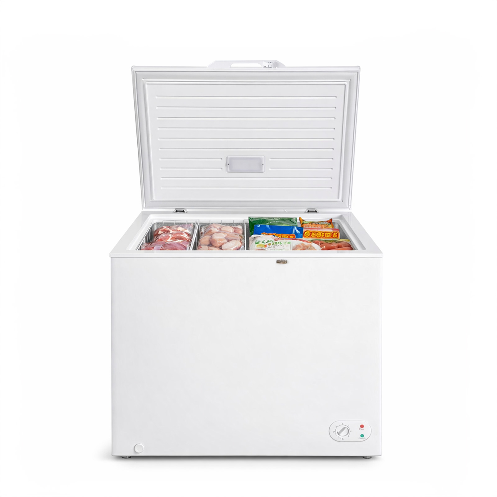 冷凍ストッカー 上開き 家庭用 屋外 業務用 冷凍庫 上開き 200l 省エネ 大容量 バスケット付 鍵付き 新品 | ONE STEP | 01