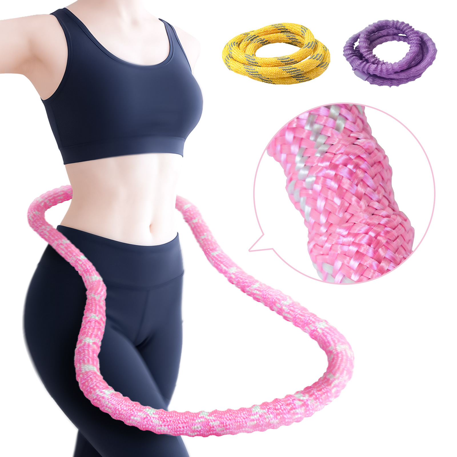 フラフープ ダイエット ソフト エクササイズ 重い 1kg ロープ 紐 柔らかい 静音 スプリング 回しやすい | TOP FILM | 01