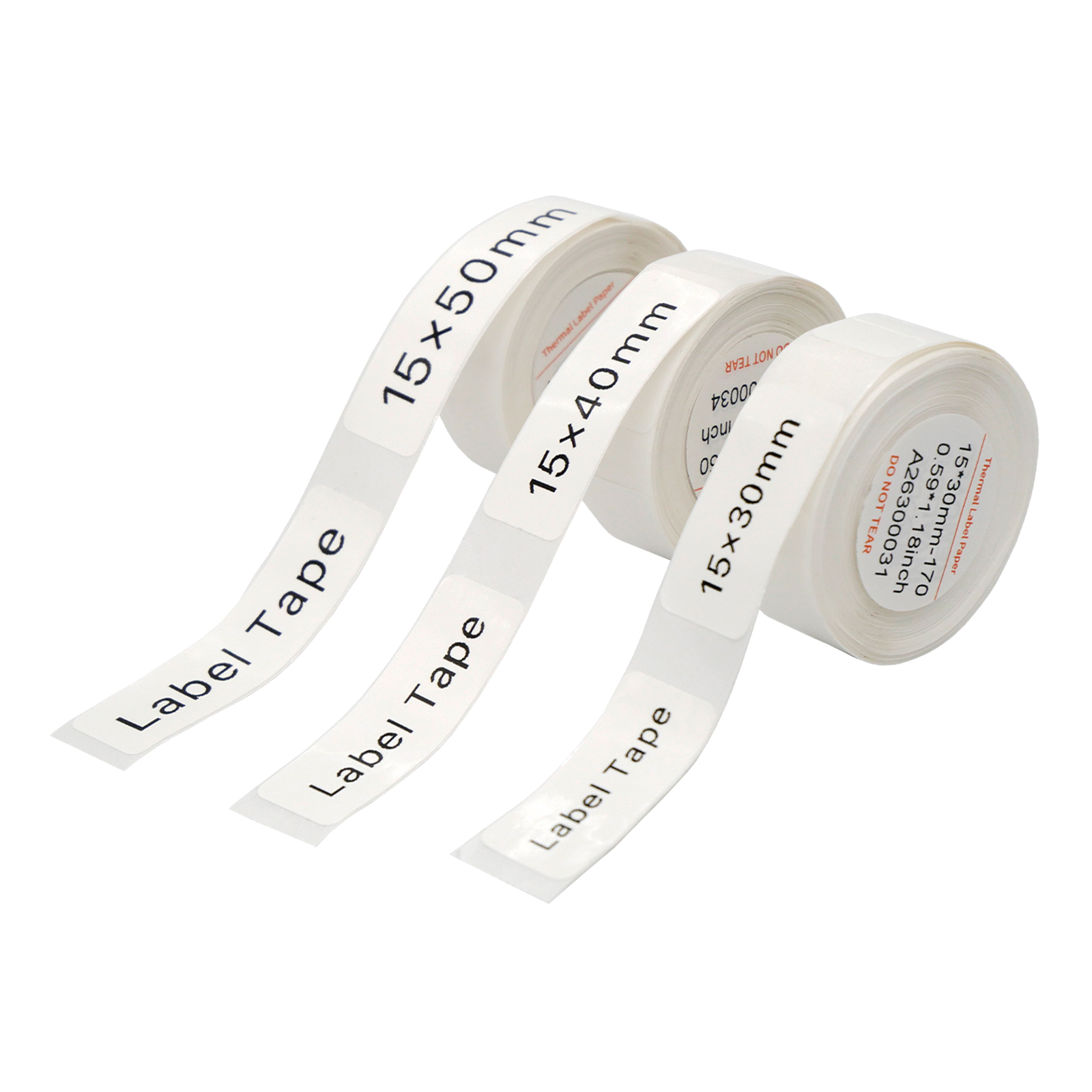 ラベルプリンター ラベルライター 専用 交換 ラベル シール 30mm 40mm 50mm ホワイト 3本セット | ONE STEP | 01