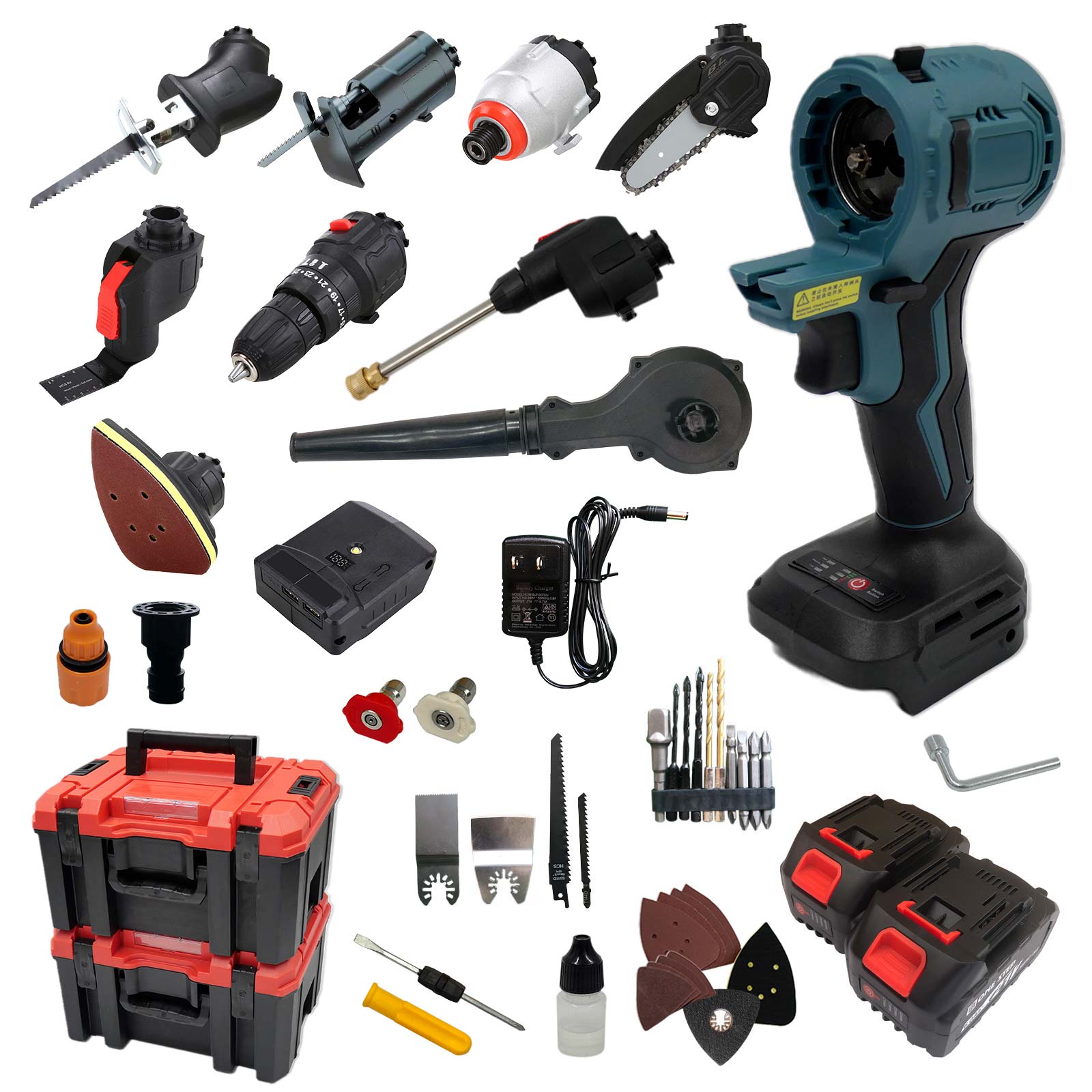 電動工具 マルチツールセット 11in1 コードレス 家庭用 DIYセット 電動 ドライバー ドリル のこぎり | ONE STEP | 01