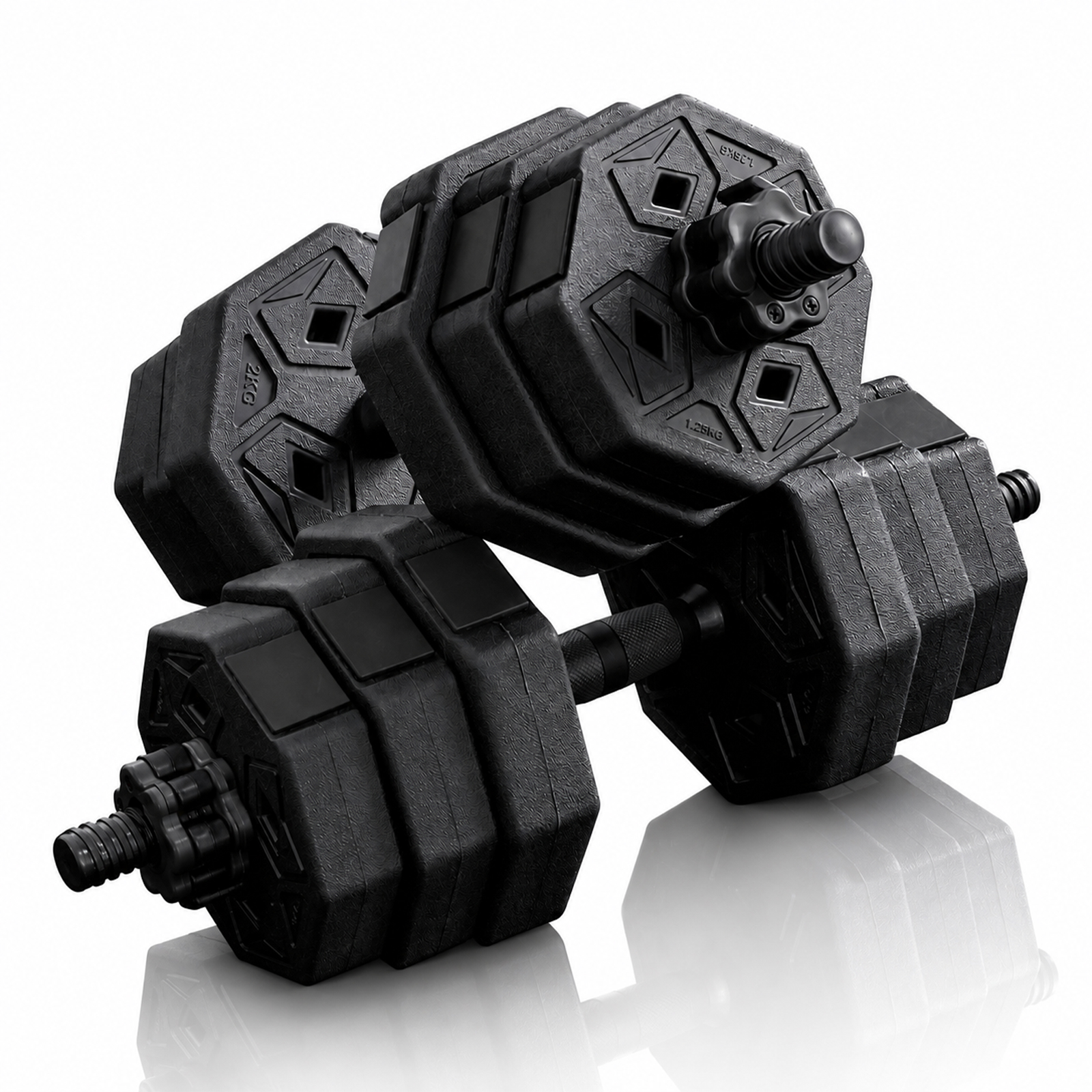 TOP FILM ダンベル 可変式 20kg 可変式ダンベル 10kg 2個セット 40kg