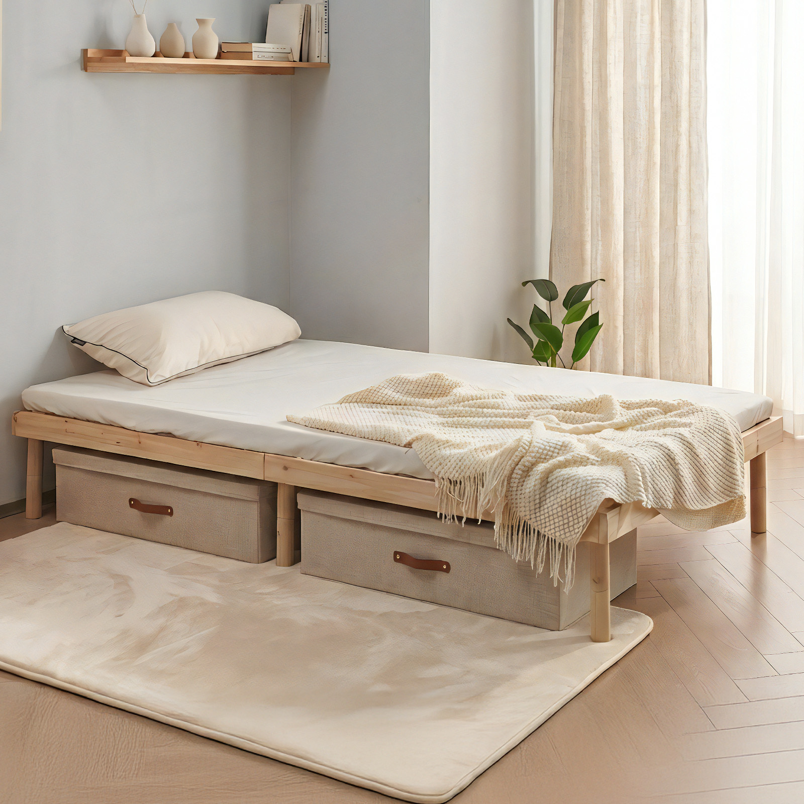 すのこベッド セミシングル ハイタイプ ベッドフレーム セミシングルベッド フレーム 木製 ベットフレーム 4月2日頃入荷予定 | ONE STEP | 01