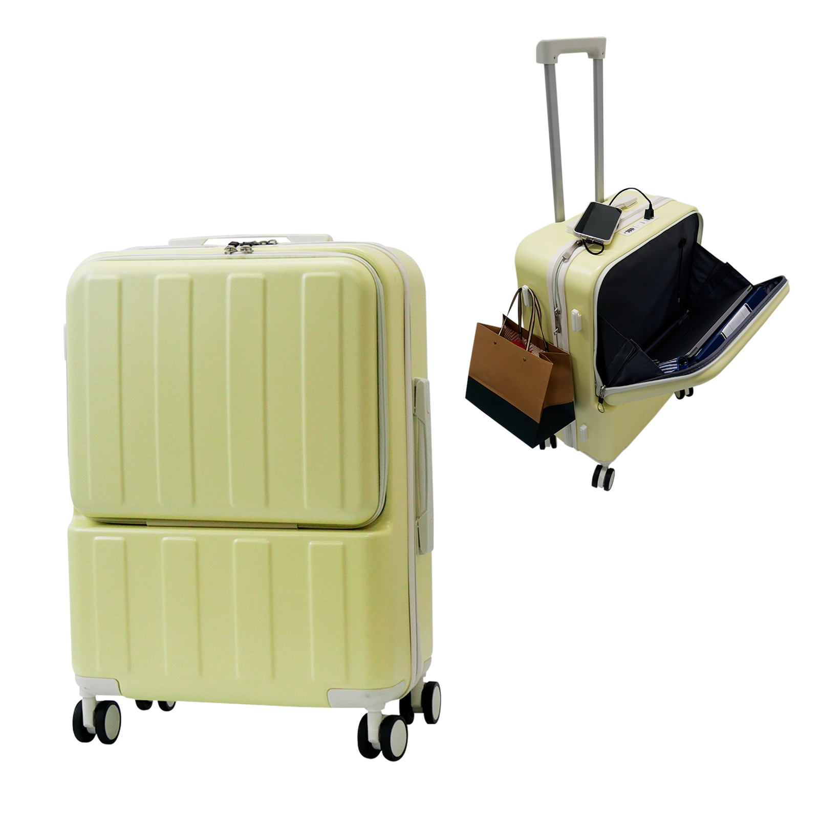 ONE STEP キャリーケース Mサイズ スーツケース m 前開き 軽量